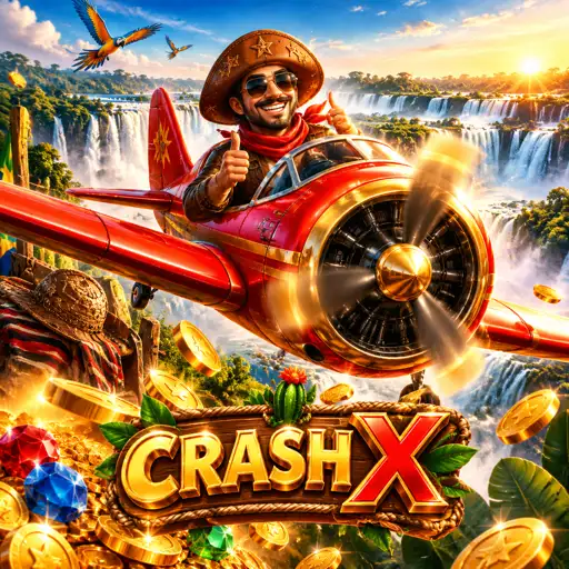 Miniatura do Crash X com foguete e gráfico ascendente em azul